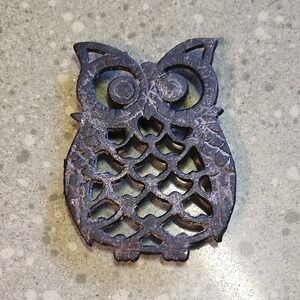 VTG Cast Iron Owl Trivet, Small